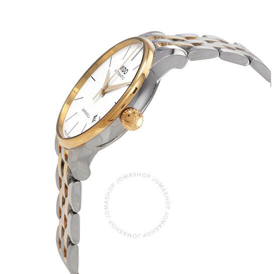오토매틱 화이트 다이얼 남성 시계 Mido Baroncelli II Automatic White Dial Men's Watch M86009761 M86009761