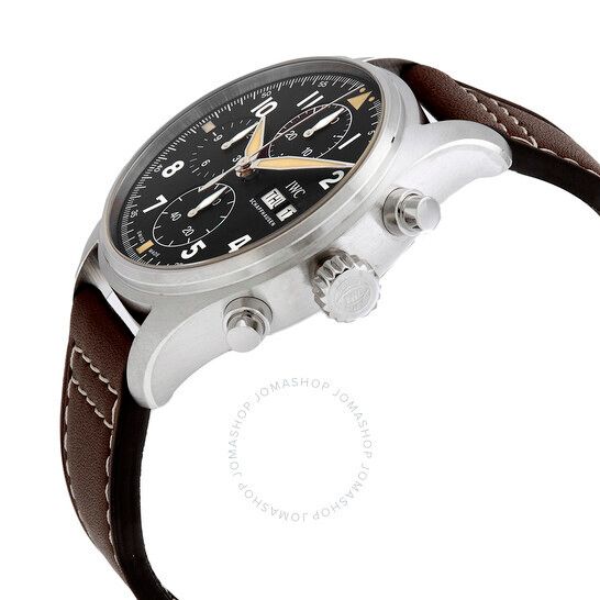 파일럿 크로노그라프 오토매틱 블랙 다이얼 남성 시계 IWC Pilot Spitfire Chronograph Automatic Black Dial Men's Watch IW387903 IW387903
