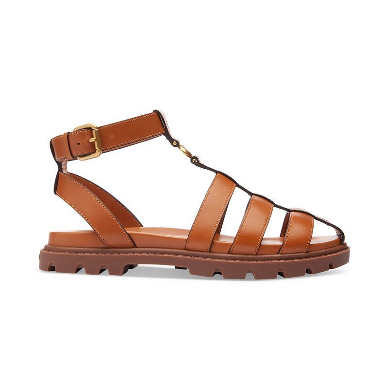 여성 가죽 피셔맨 샌들 Women's Sculpted C Leather Fisherman Sandals 21124923 Cognac