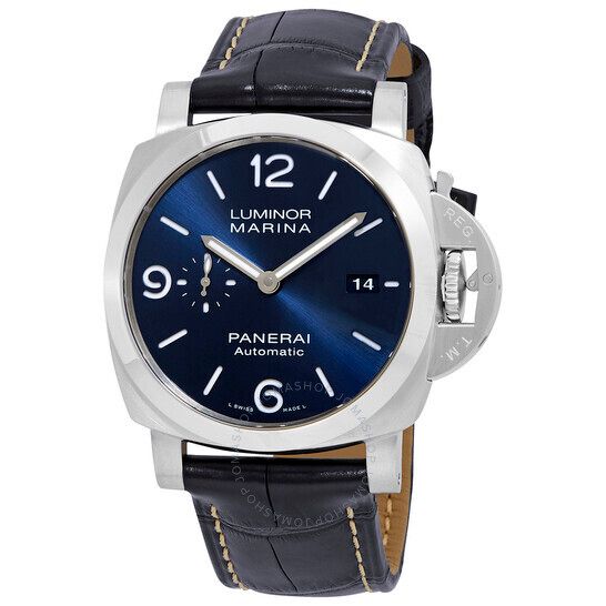 오토매틱 블루 다이얼 남성 시계 Panerai Luminor Marina Automatic Blue Dial Men's Watch PAM01313 PAM01313