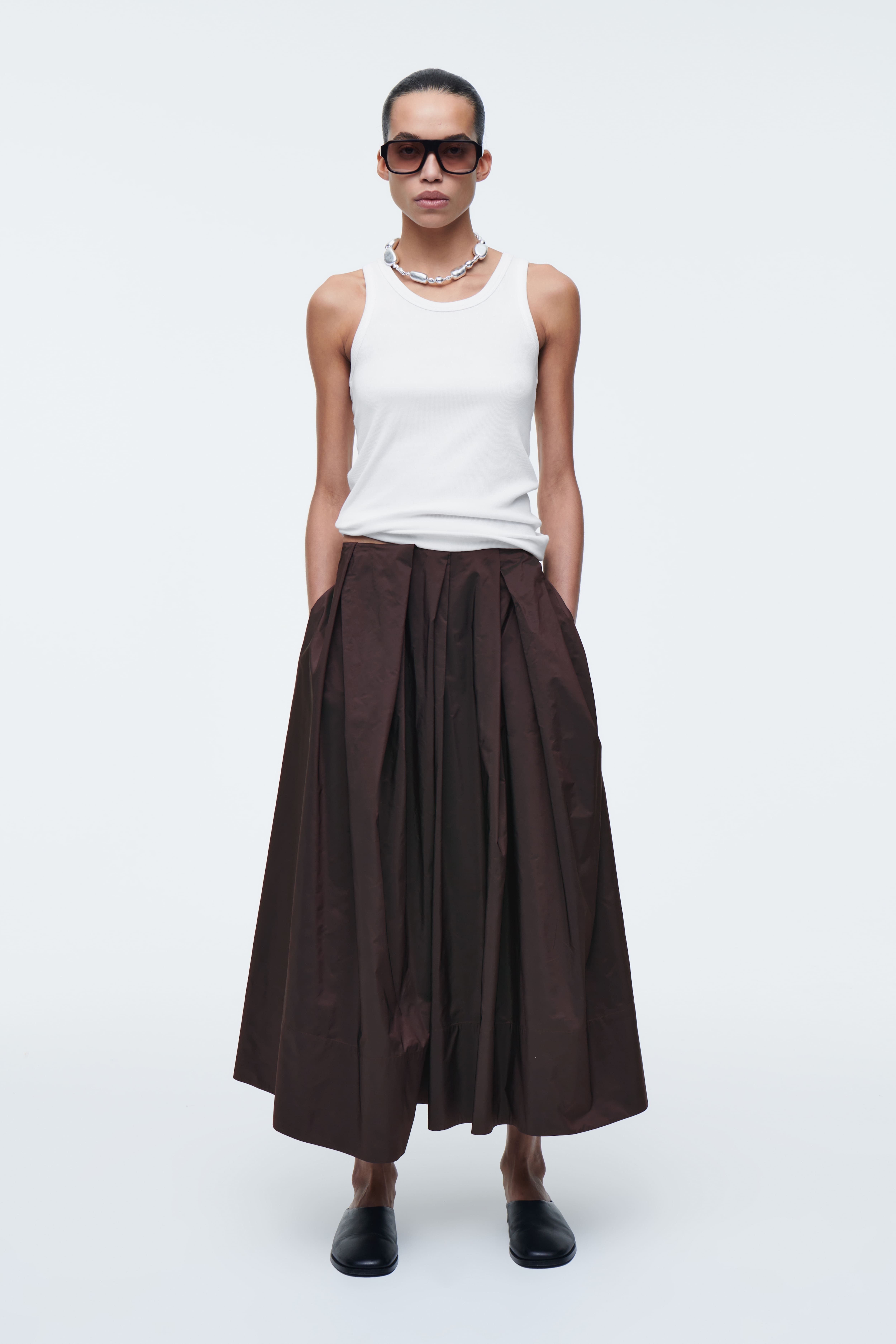 플리츠 큐롯 팬츠 VOLUMINOUS PLEATED CULOTTES 1277923001