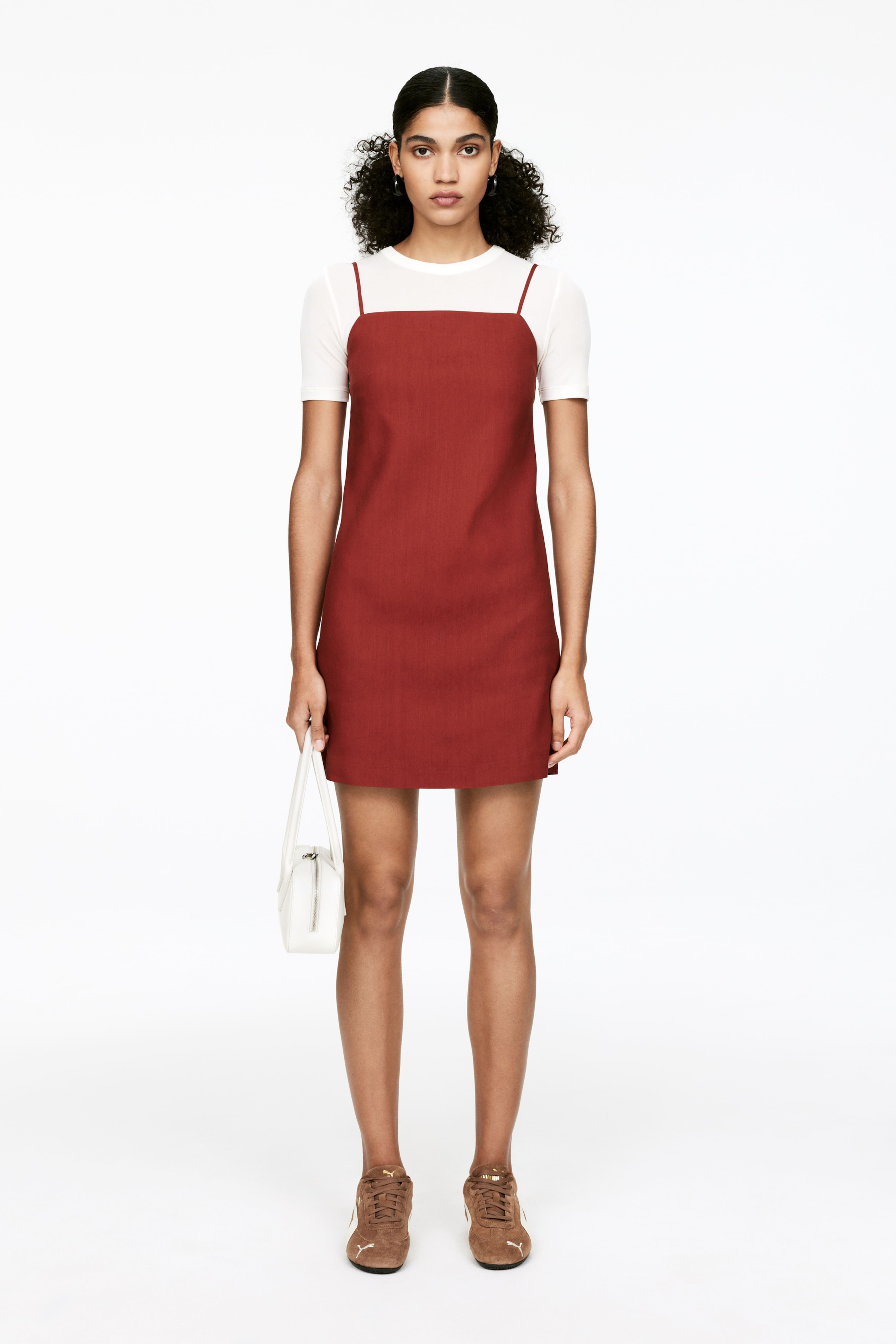 스트랩 드레스 Linen-Blend Strap Dress 1262185001