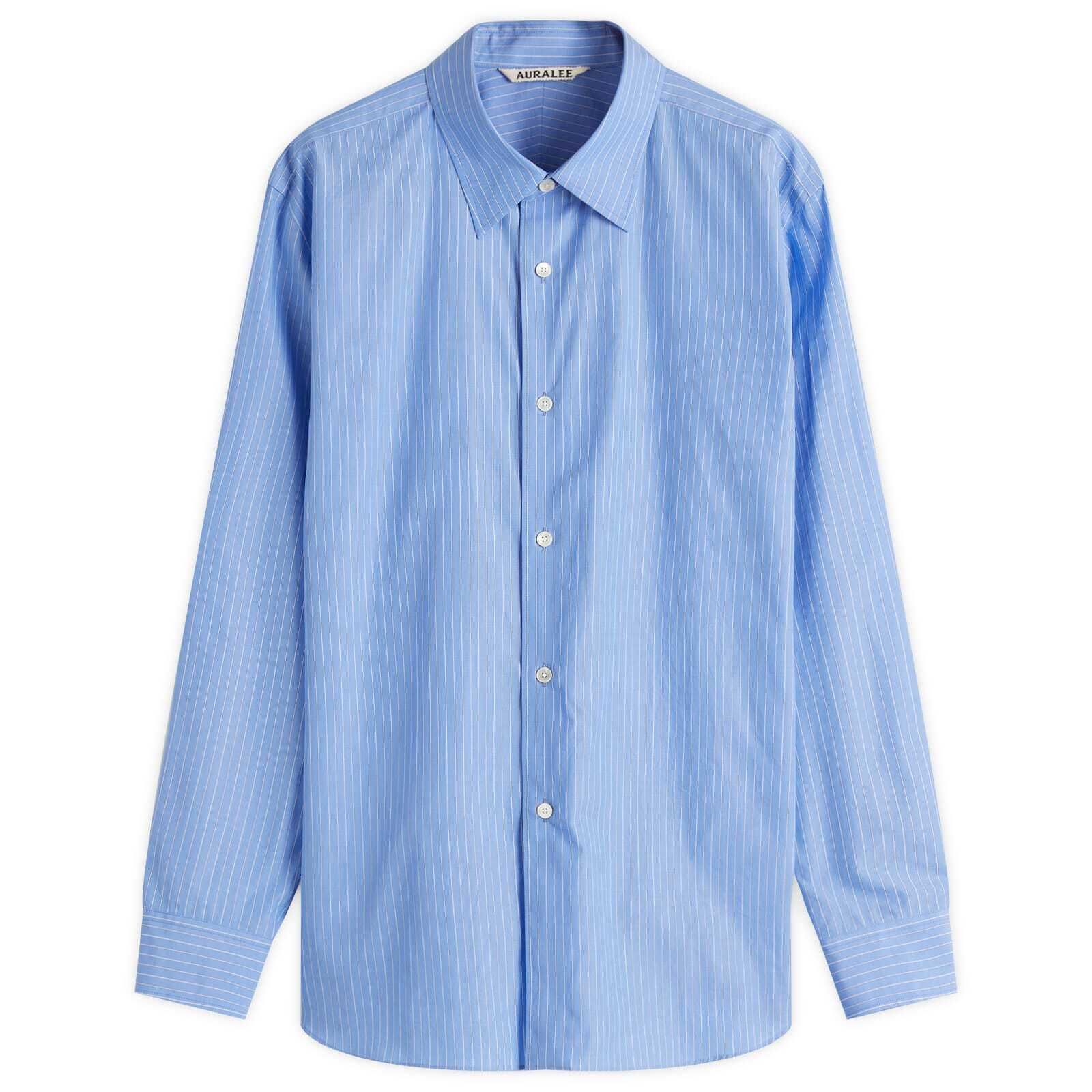 하이 스트라이프 셔츠 Suvin High Count Cloth Stripe Shirt A25SS01SS-BST Blue Stripe