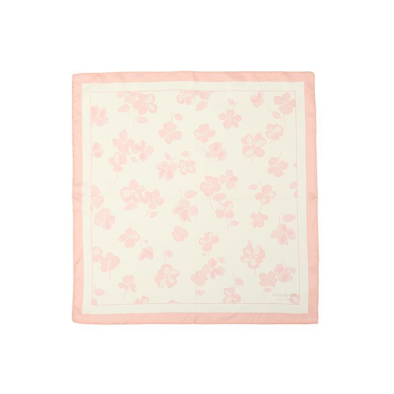 여성 스프링 실크 반다나 스카프 Women's Spring Pansies Silk Bandana Scarf 20663721 Cream