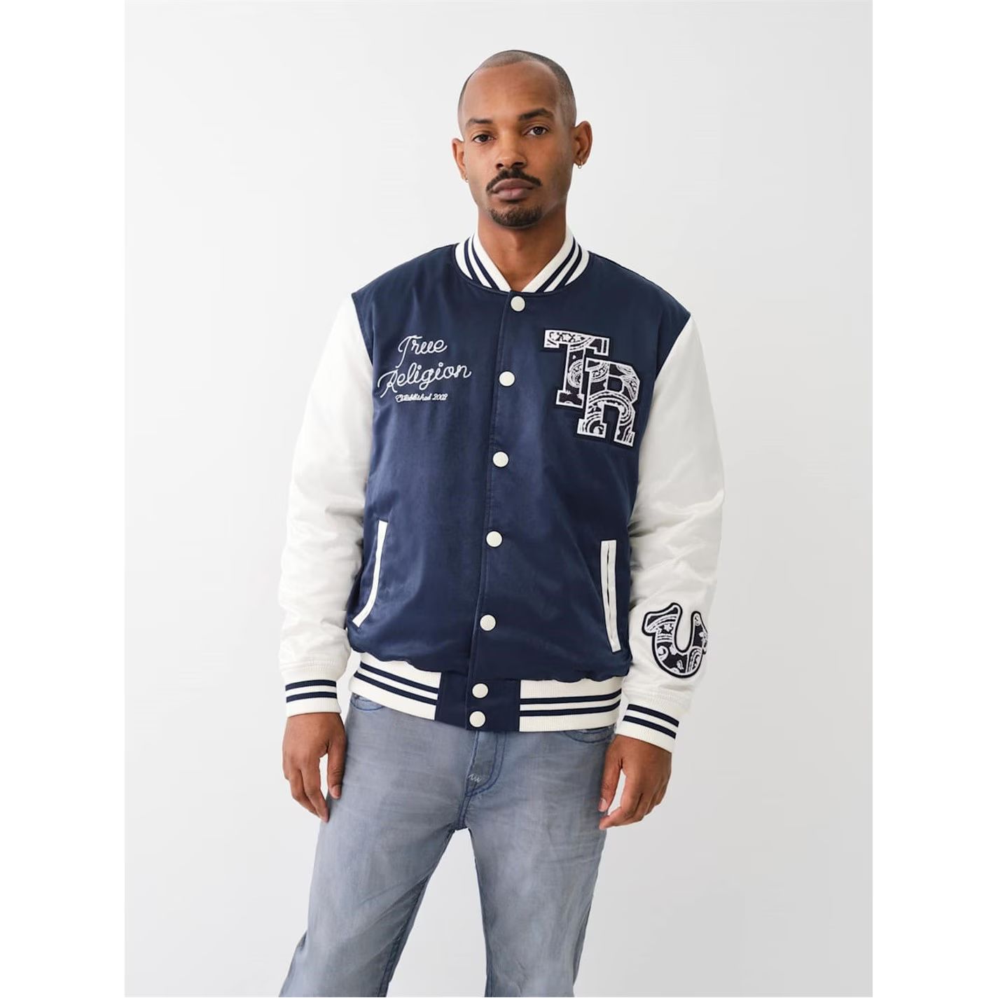 봄버 자켓 Good Life Bomber Jacket Blue/White 60801018