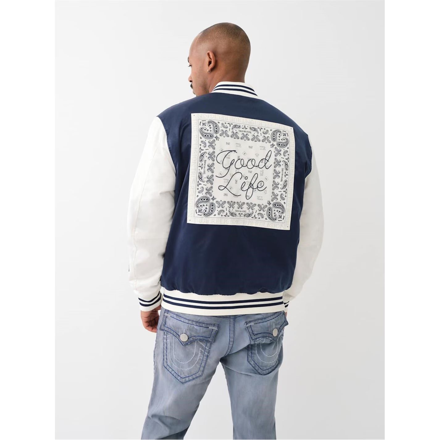 봄버 자켓 Good Life Bomber Jacket Blue/White 60801018