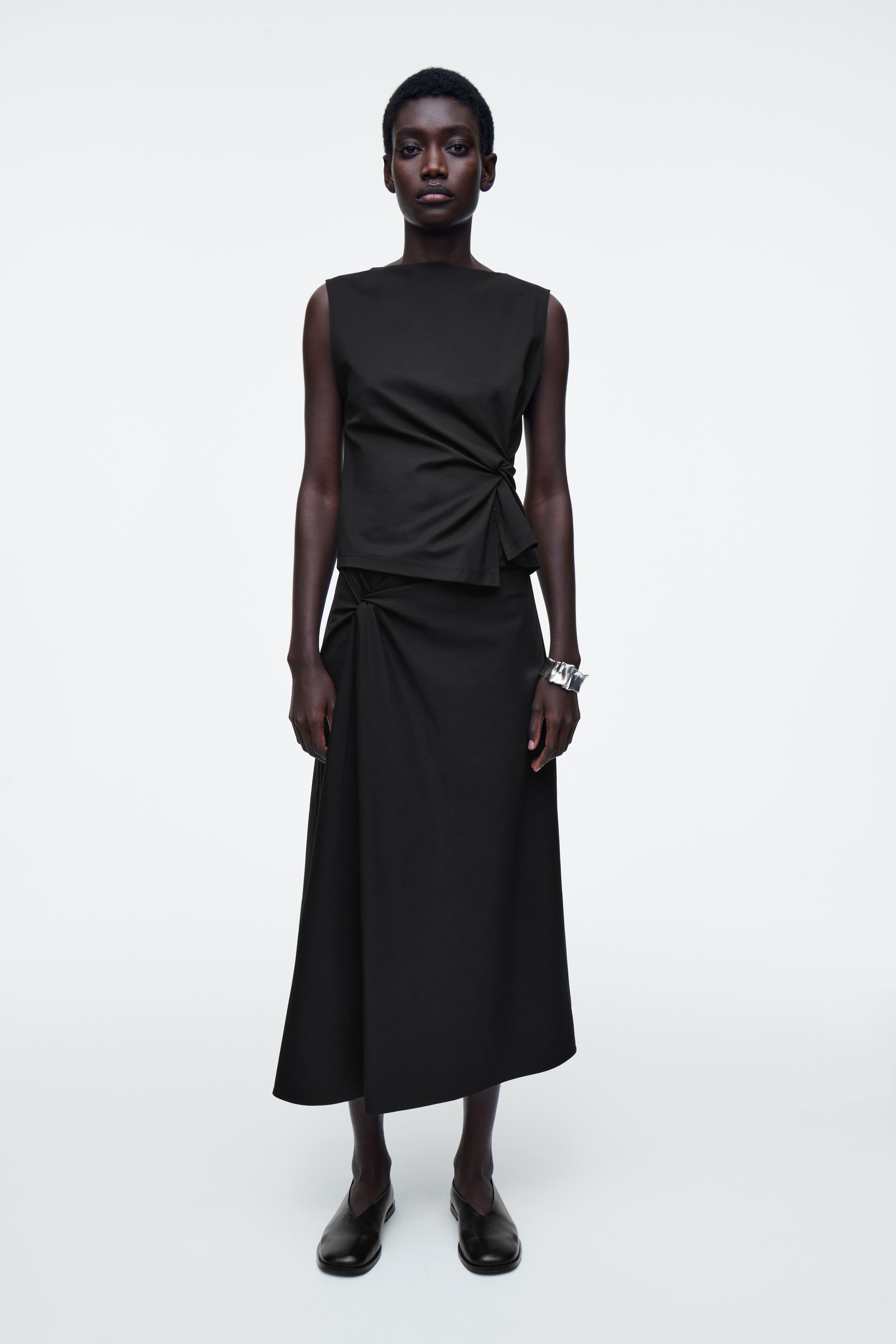 미디 스커트 TWIST-DETAIL MIDI SKIRT 1282759001