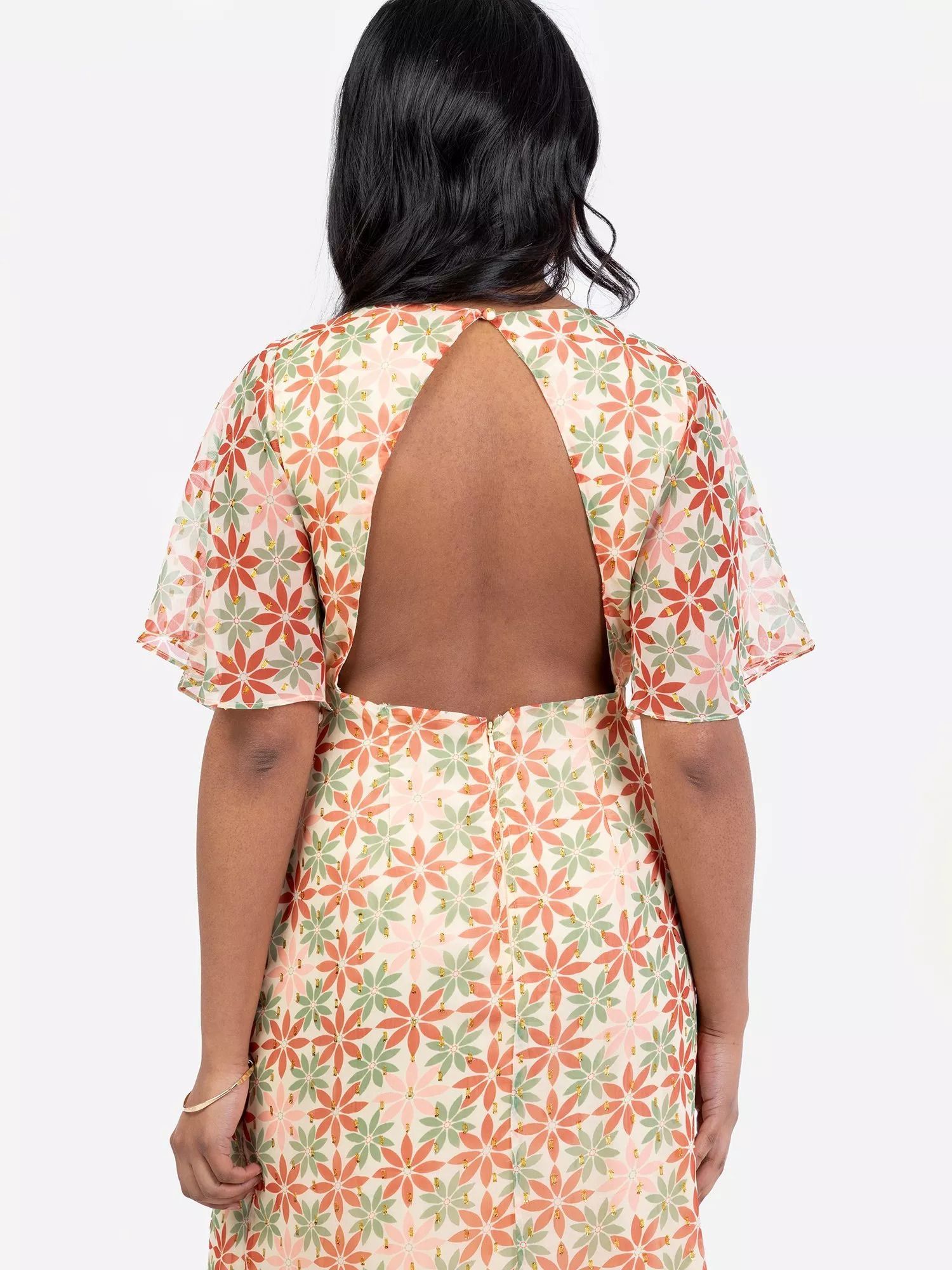 지오메트릭 플로랄 맥시 드레스 프린트 Geometric Floral Maxi Dress, Geo Print 113585922