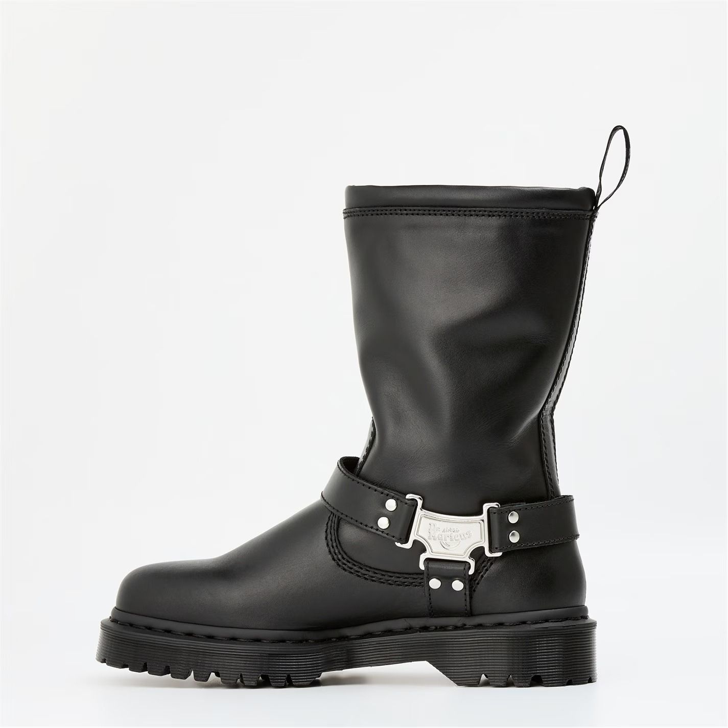 톨 가죽 바이커 부츠 Anistone Tall Leather Biker Boots 243485 Black