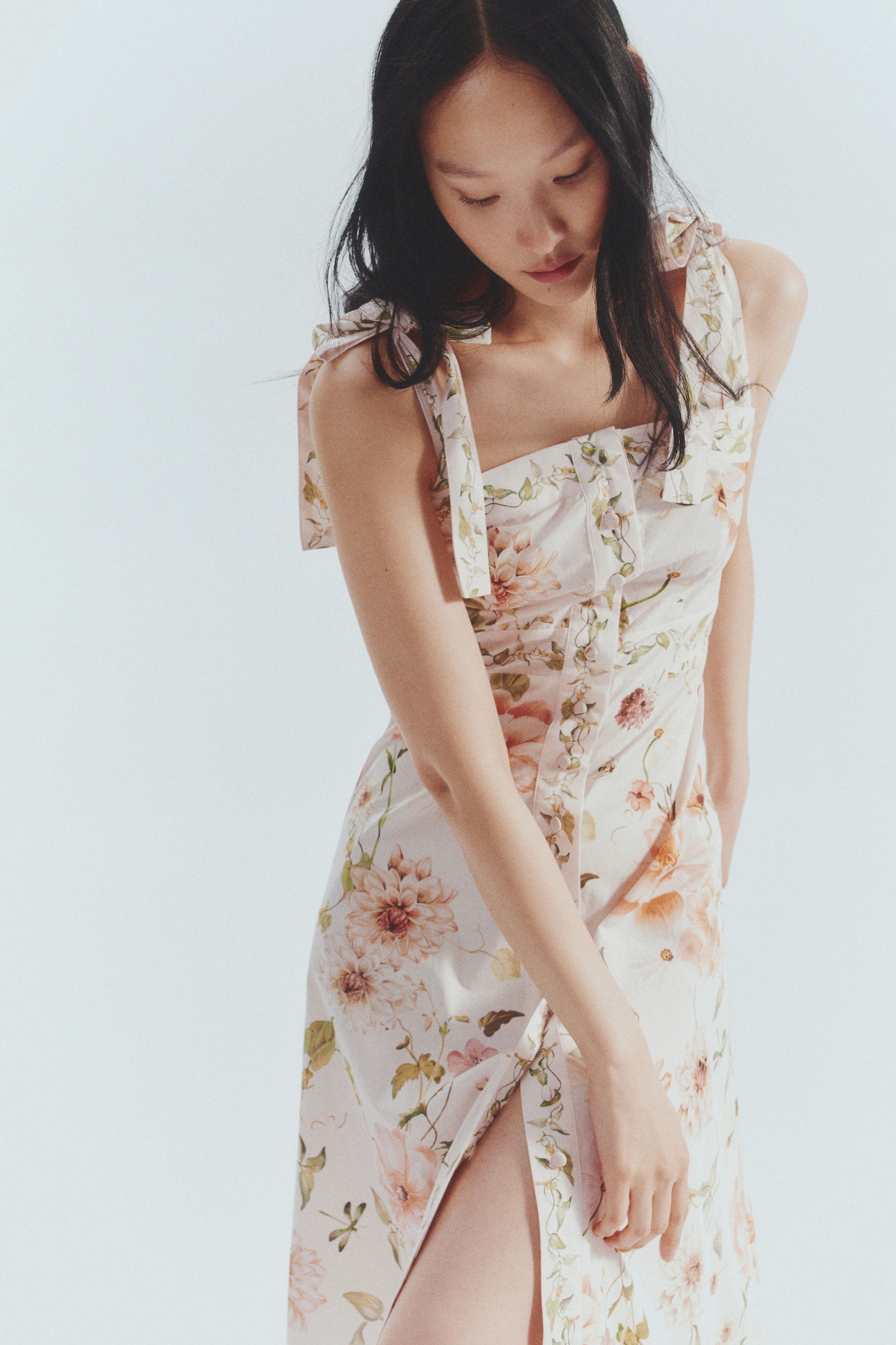 코튼 드레스 Tie-strap cotton dress 1265587004