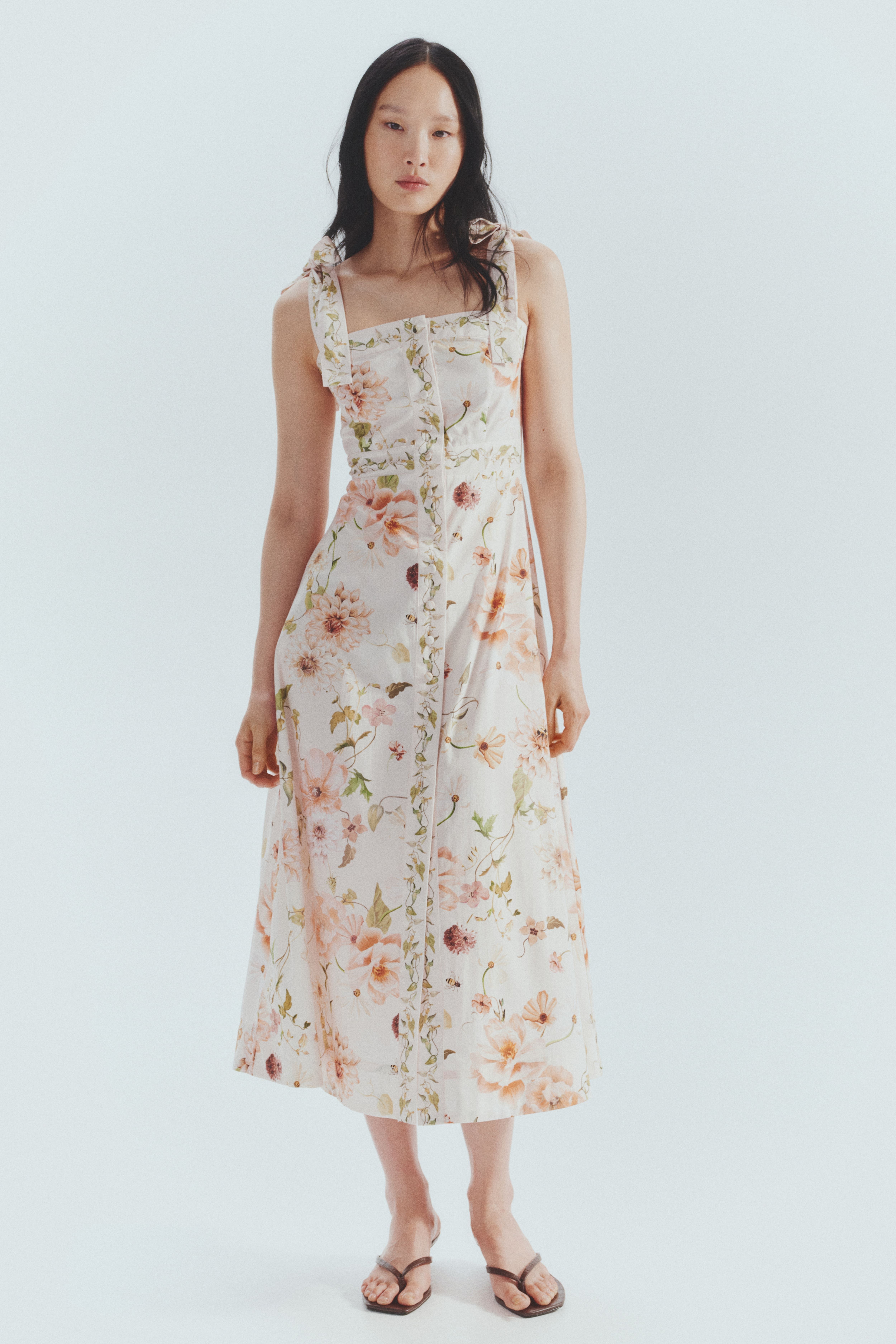 코튼 드레스 Tie-strap cotton dress 1265587004