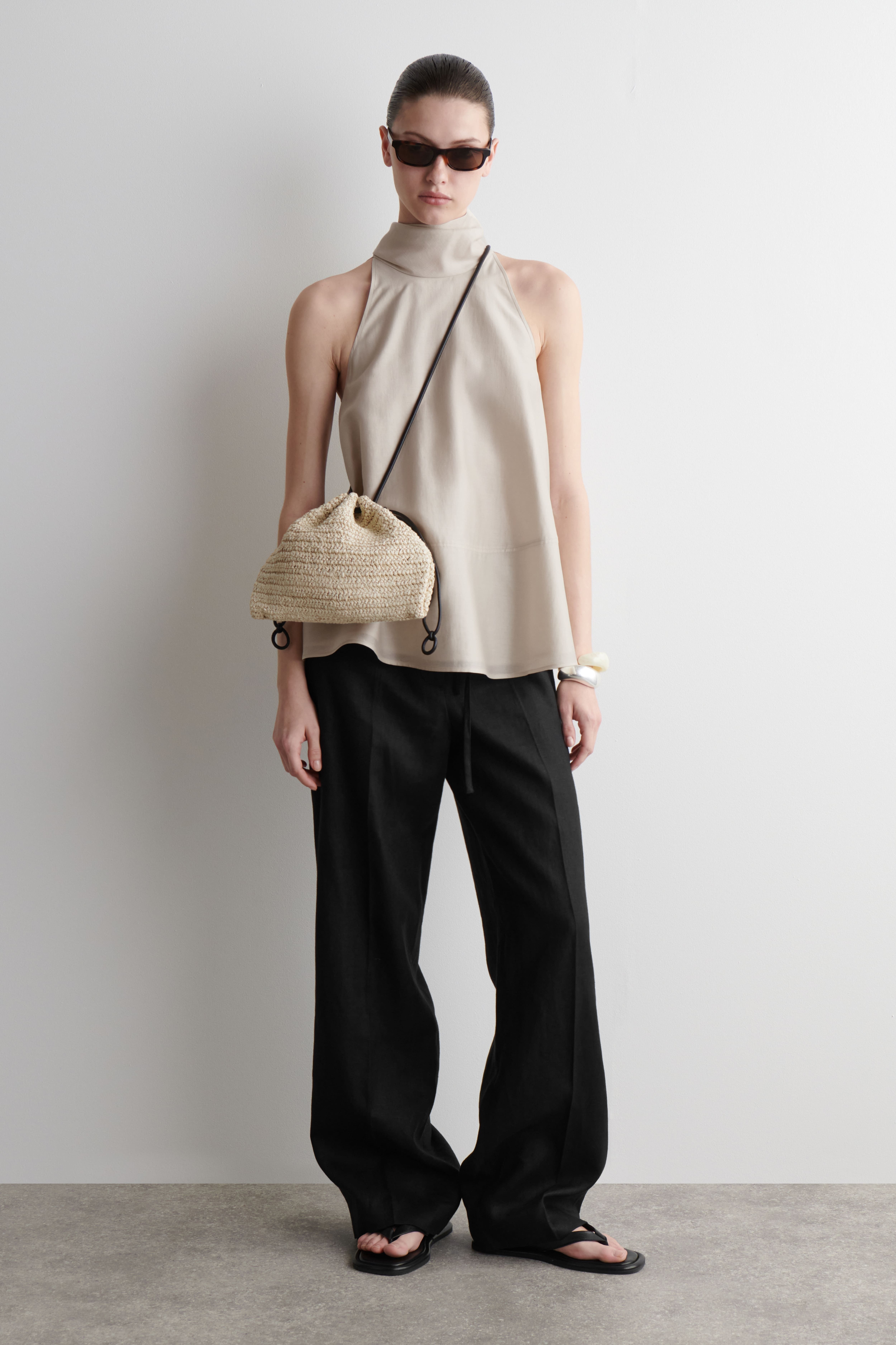 미니 클러치 가방 스트로 MINI CAVATELLI CLUTCH BAG - STRAW 1285407001