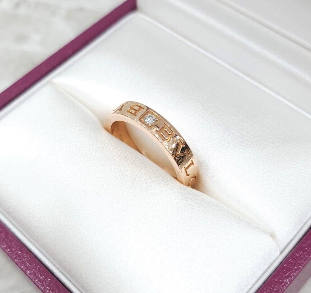 불가리(Bulgari) | 18k BB 링 다이아 1P 18K 핑크골드 15호 | 트렌비
