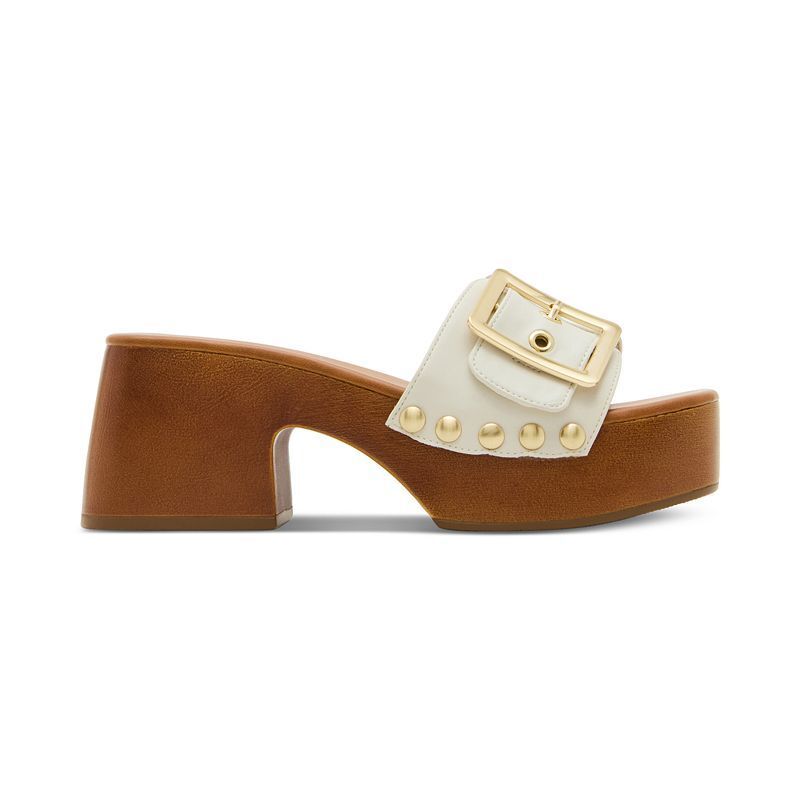 플랫폼 블록힐 샌들 Woodlandd Platform Block-Heel Sandals 20717113 Bone