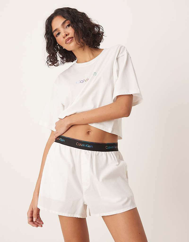 화이트 Pride   Boxershorts aus Webstoff in Weiß 207756634Klassisches Weiß