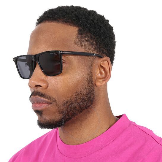 스모크 스퀘어 남성 선글라스 Tom Ford Fletcher Smoke Square Men's Sunglasses FT0832-N 01A 59 FT0832-N 01A 59