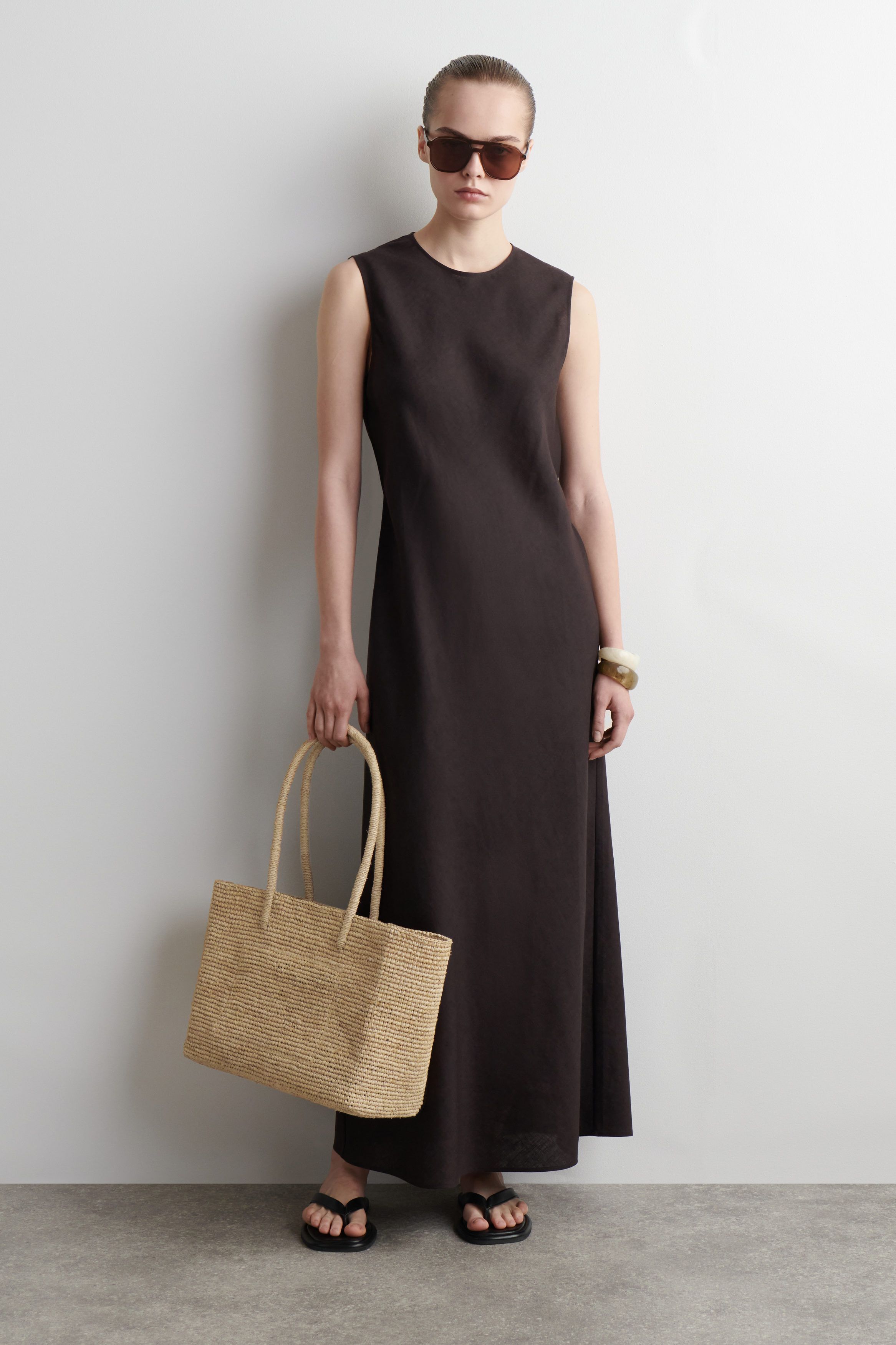 토트 가방 라피아 HAND-WOVEN TOTE BAG - RAFFIA 1278232002