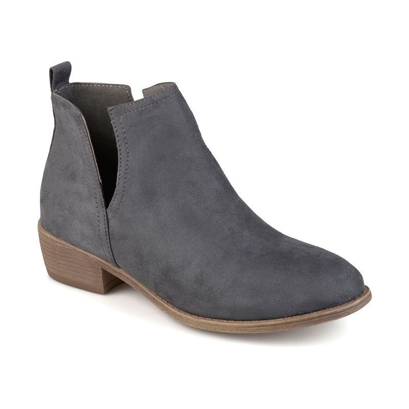 여성 앵클 힐 부티 Women's Rimi Notched Ankle Stacked Heel Booties 9269510 Grey