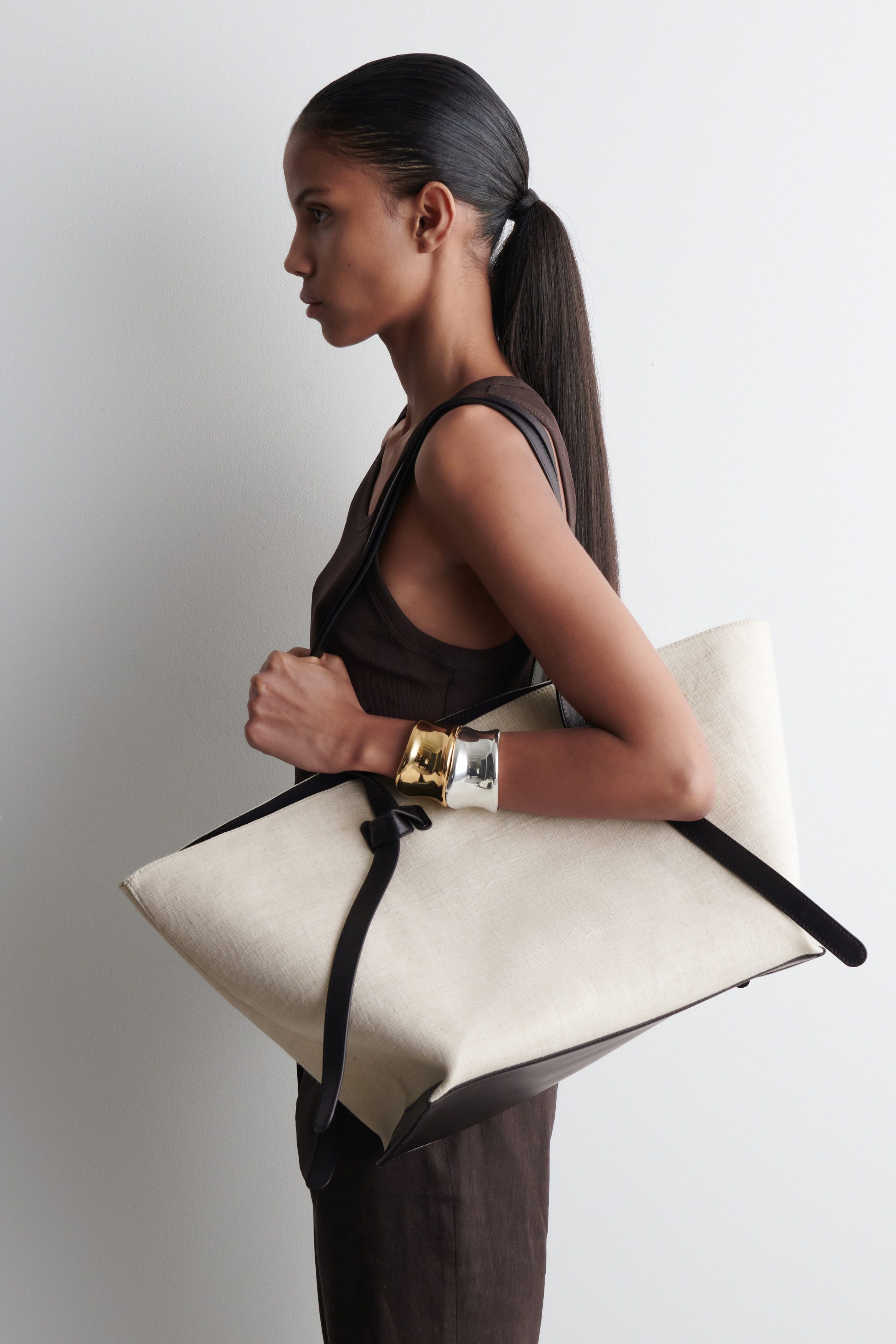 토트 가방 린넨 PINCH TOTE BAG - LINEN 1289041001