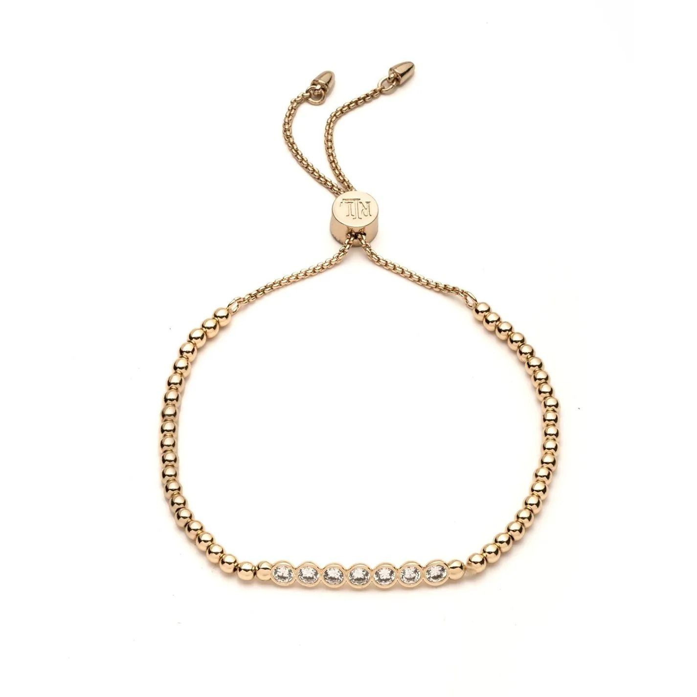 로렌 랄프 크리스탈 팔찌 Lauren Ralph Lauren Crystal Beaded Bracelet 810072 Gold / Crystal