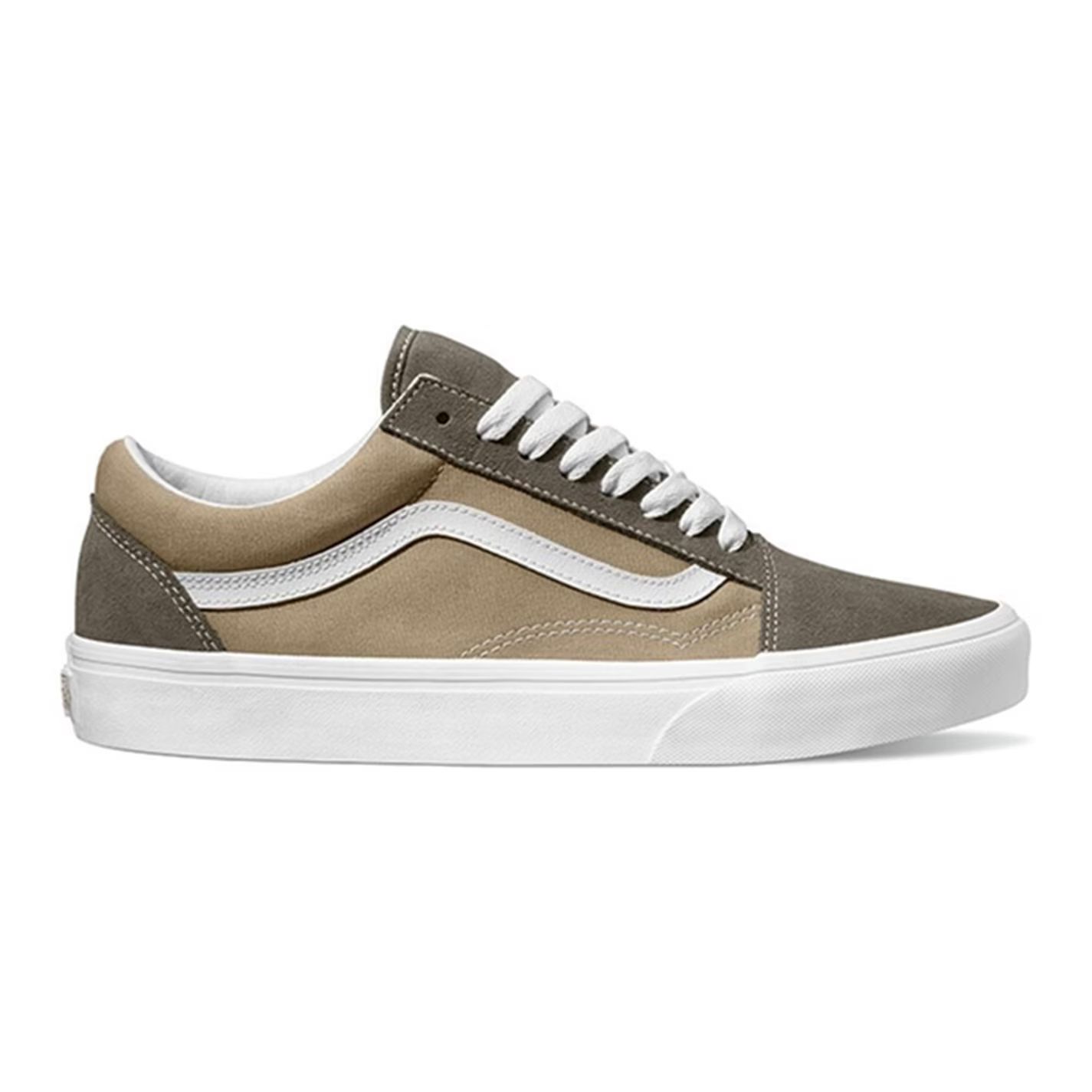 캔버스 로우 탑 남성 블록 브라운 Old Skool canvas low top Mens Block Brown 24618669
