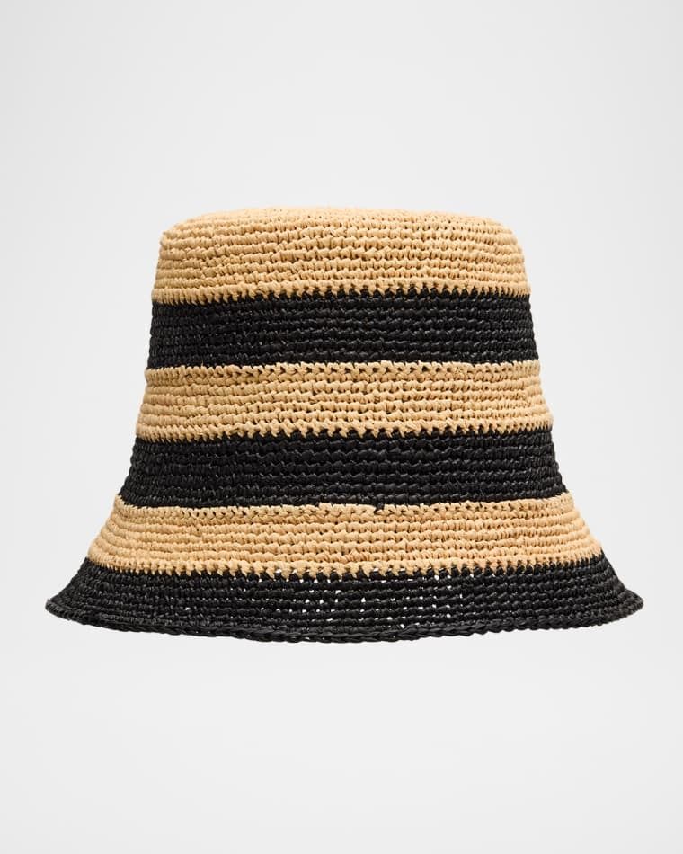 라피아 버킷 모자 Aleki Raffia Crochet Bucket Hat prod281480026NATURAL CHARCOAL