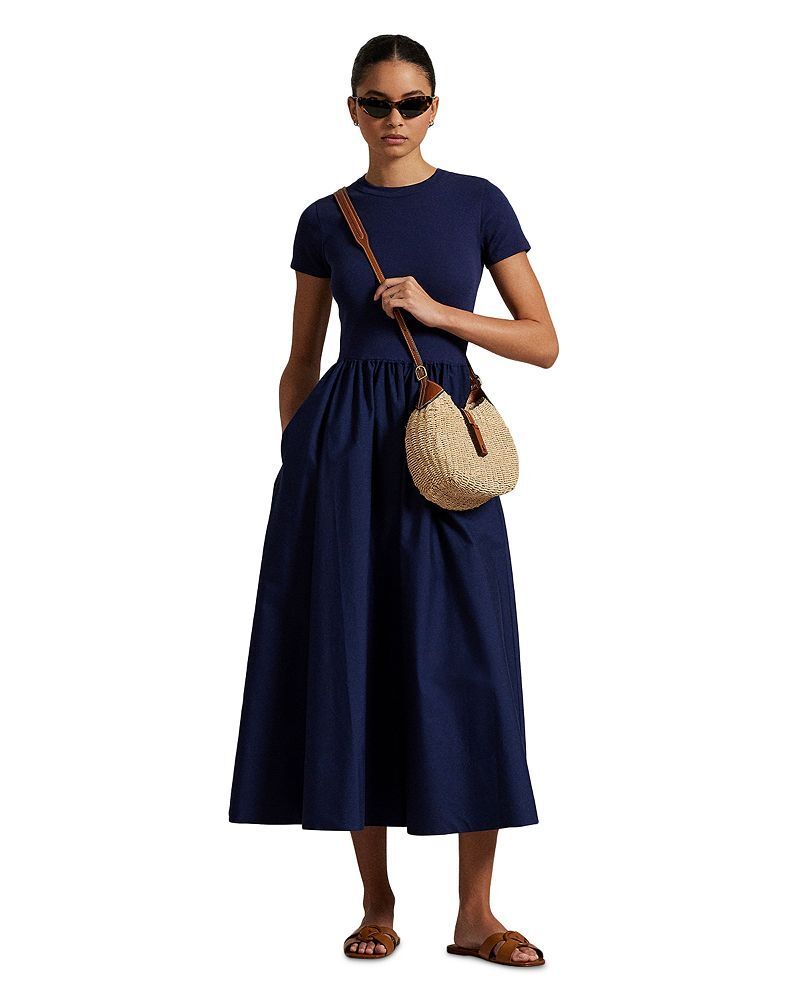 로렌 랄프 코튼 숏 슬리브 드레스 Lauren Ralph Lauren Cotton Short Sleeve Dress 5448456