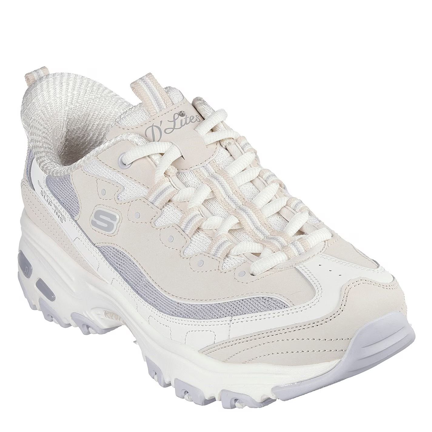 d 로우 스니커즈 여성 D Lites-Smooth Nostalgia Low-Top Trainers Womens Grey/Natural 27753102