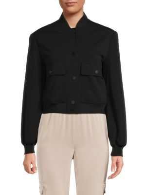크롭 봄버 자켓 Cropped Bomber Jacket 0400021767207 BLACK