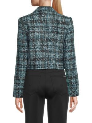 트위드 크롭 자켓 Tweed Cropped Jacket 0400021865242 GREEN MULTICOLOR
