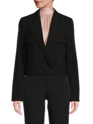 솔리드 넥 카라 블레이저 Solid Notch Collar Blazer 0400018483850 BLACK