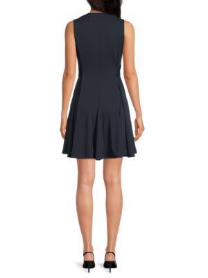 민소매 Sleeveless Button-Front Minidress 0400022834234 NAVY