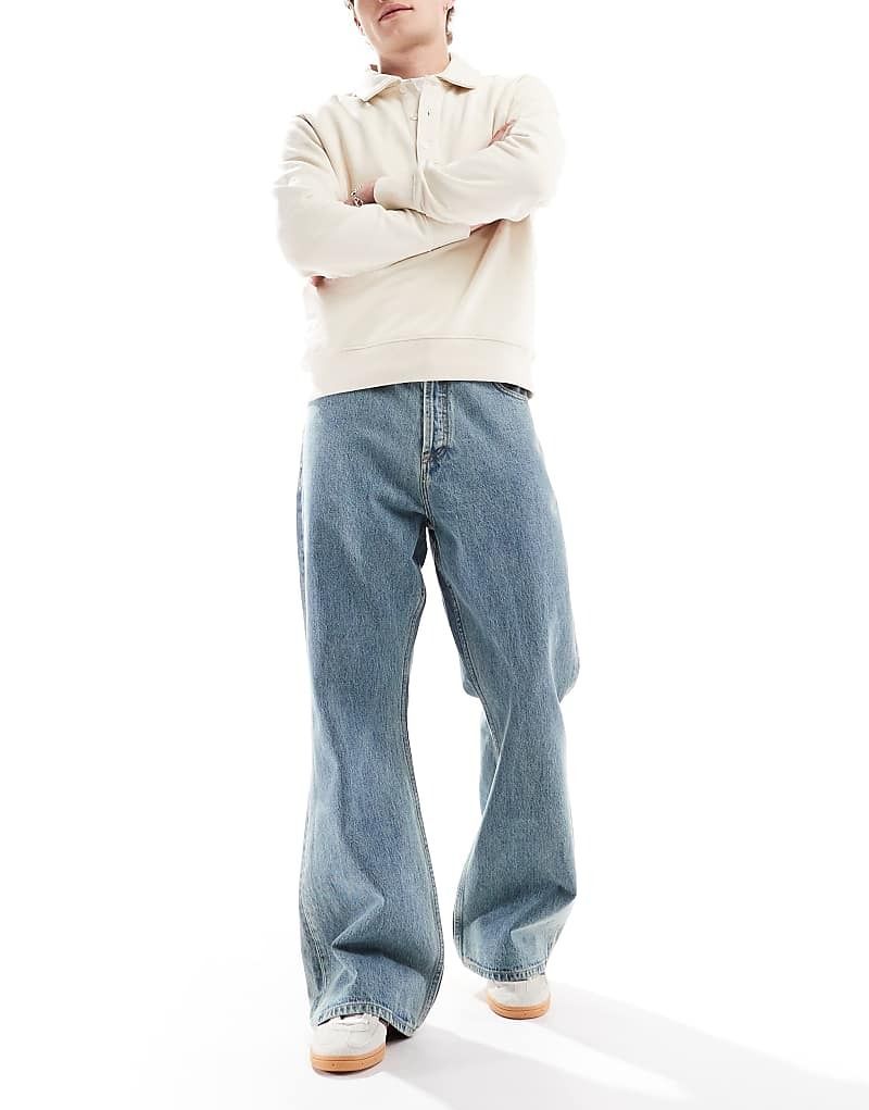 데님 스카이 레트로 Dr. Denim   Bootcut-Jeans in mittelblauer „Canyon Sky Retro Dirt “-Waschung 208544160mittelblaue Waschung