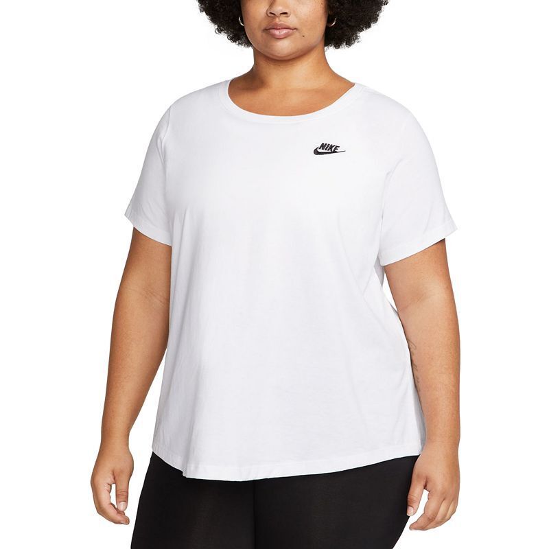 액티브 스포츠웨어 클럽 에센셜 반팔 티셔츠 Plus Size Active Sportswear Club Essentials Short-Sleeve T-Shirt 16122730 White