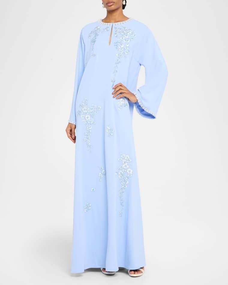 자수 맥시 드레스 Embroidered Maxi Caftan Dress prod280410205CELESTE MULTI