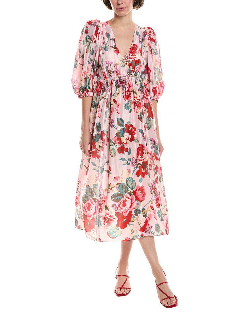 씨 플로랄 실크 미디 드레스 Sea NY Laine Floral Silk Midi Dress 1415312185