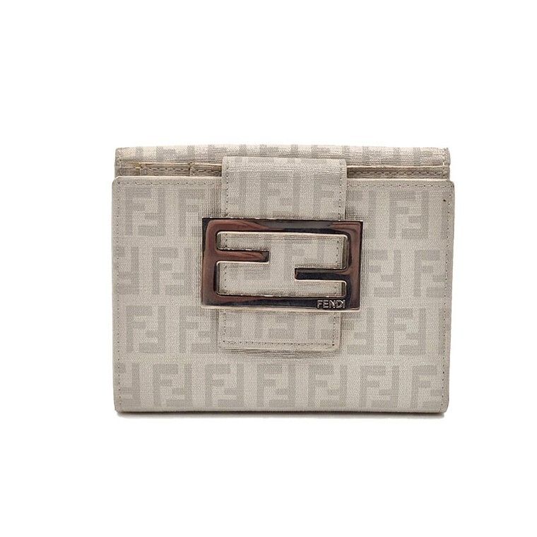 【関税&送料込】Fendi Wallet Fendi Monogram Zucchino Continental Flap Long Wallet Black