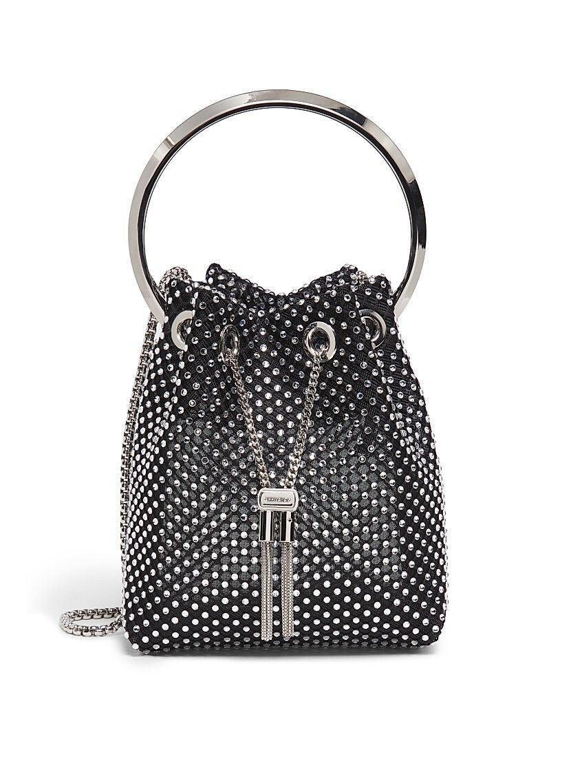 크리스탈 메쉬 버킷 가방 Bon Bon Crystal Mesh Bucket Bag 0400021980946 BLACK CRYSTAL