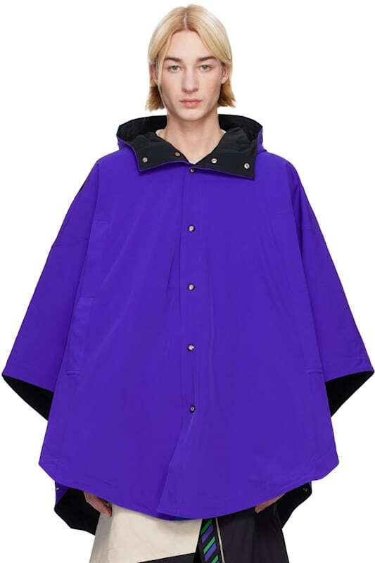 블루 케이프 리버시블 자켓 NOVALIS Blue Heveanoid Cape Reversible Jacket 17404001