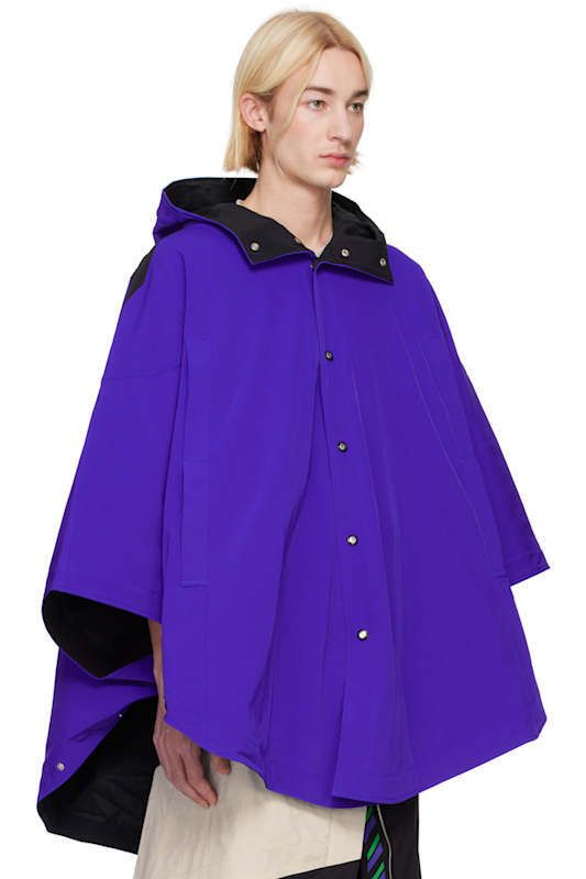 블루 케이프 리버시블 자켓 NOVALIS Blue Heveanoid Cape Reversible Jacket 17404001
