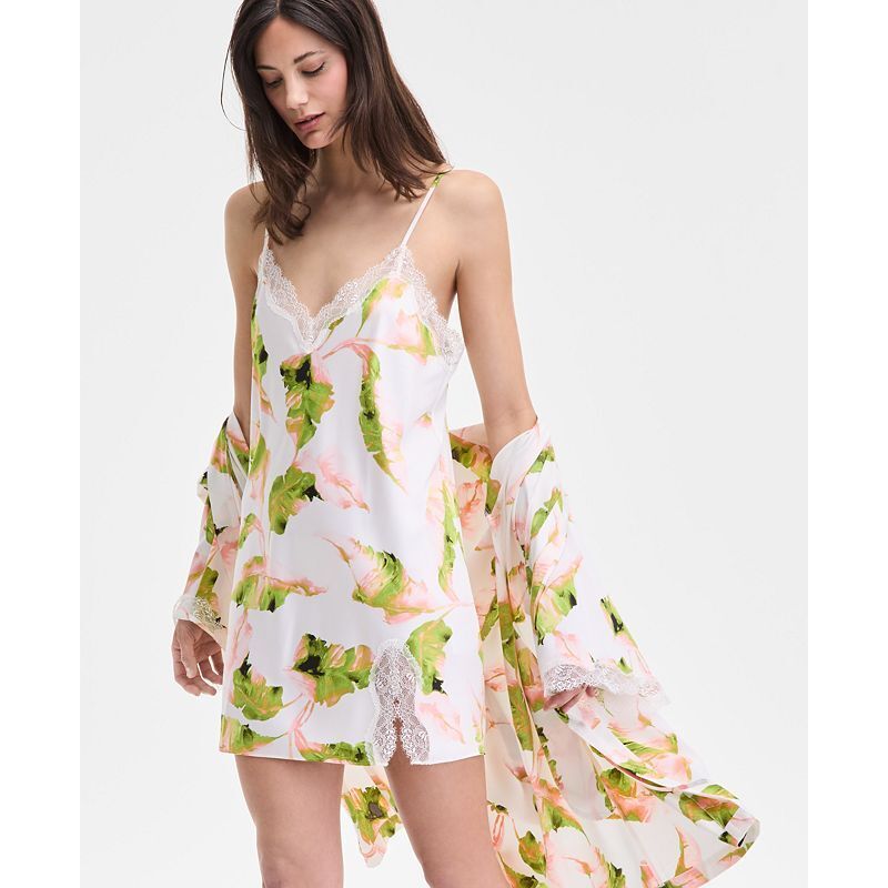 여성 레이스 새틴 슈미즈 Women's Lace-Trim Satin Chemise, Exclusively at Macy's 19758641 Nora Leaf