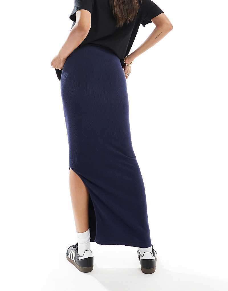 Mamalicious Maternity   Nahtloser Umstands-Maxirock in Marineblau mit Uberbauchbund 208113524Marineblau