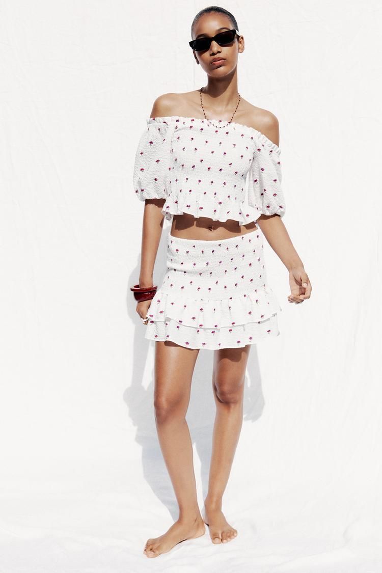 플로랄 프린트 미니 스커트 FLORAL PRINT MINI SKIRT 451108441