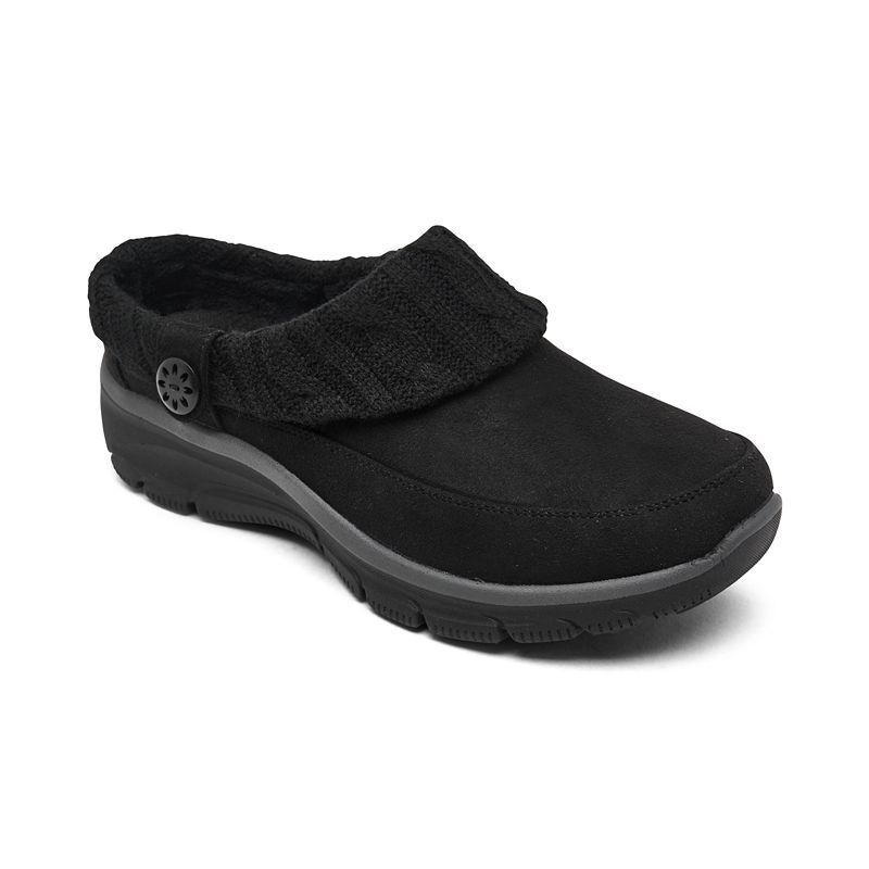 여성 릴렉스 핏 뮬 Women's Relaxed Fit Easy Going - Warm Duet Mule Slippers from Finish Line 20690445 Black