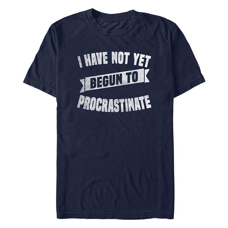 남성 숏 슬리브 티셔츠 Men's Procrastinate Short Sleeve T-Shirt 22413370 Navy