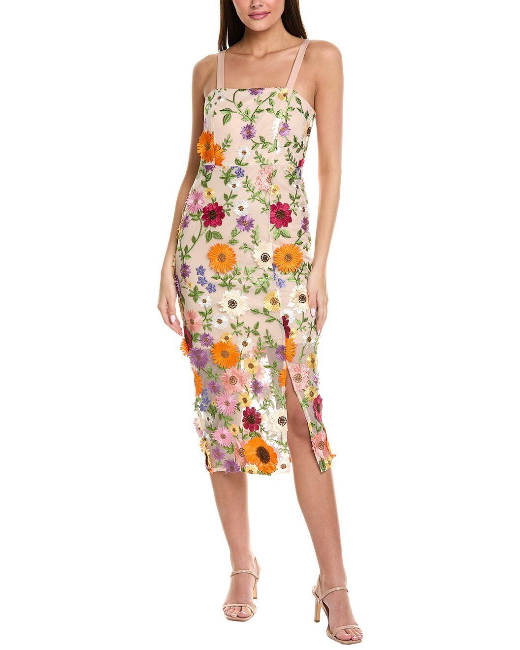미디 드레스 3D Multi-Flower Midi Dress 273941898