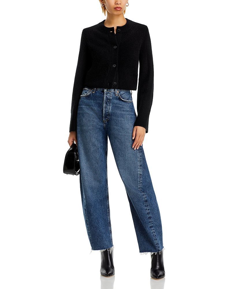 크롭 와이드 슬리브 크루넥 가디건 Cropped Wide Sleeve Crewneck Cardigan - Exclusive 5137373