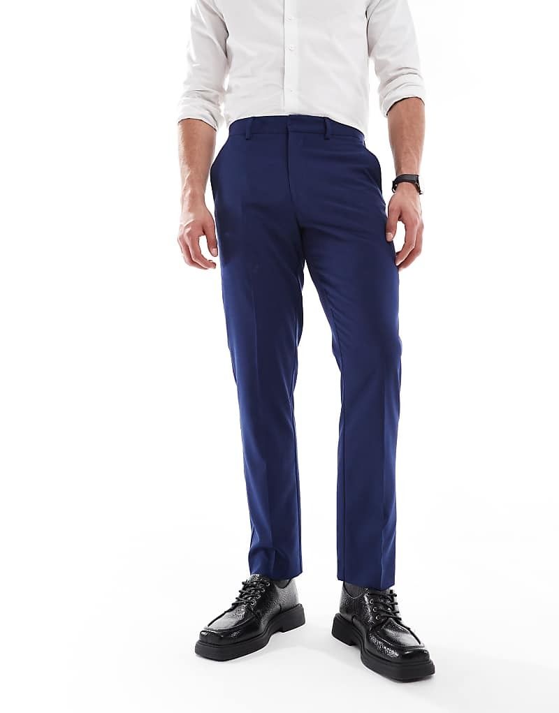 Schmal geschnittene Anzughose in Marineblau 207388632Kräftiges Marineblau