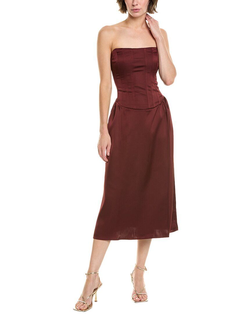 코르셋 미디 드레스 WeWoreWhat Corset Column Midi Dress 1411388205
