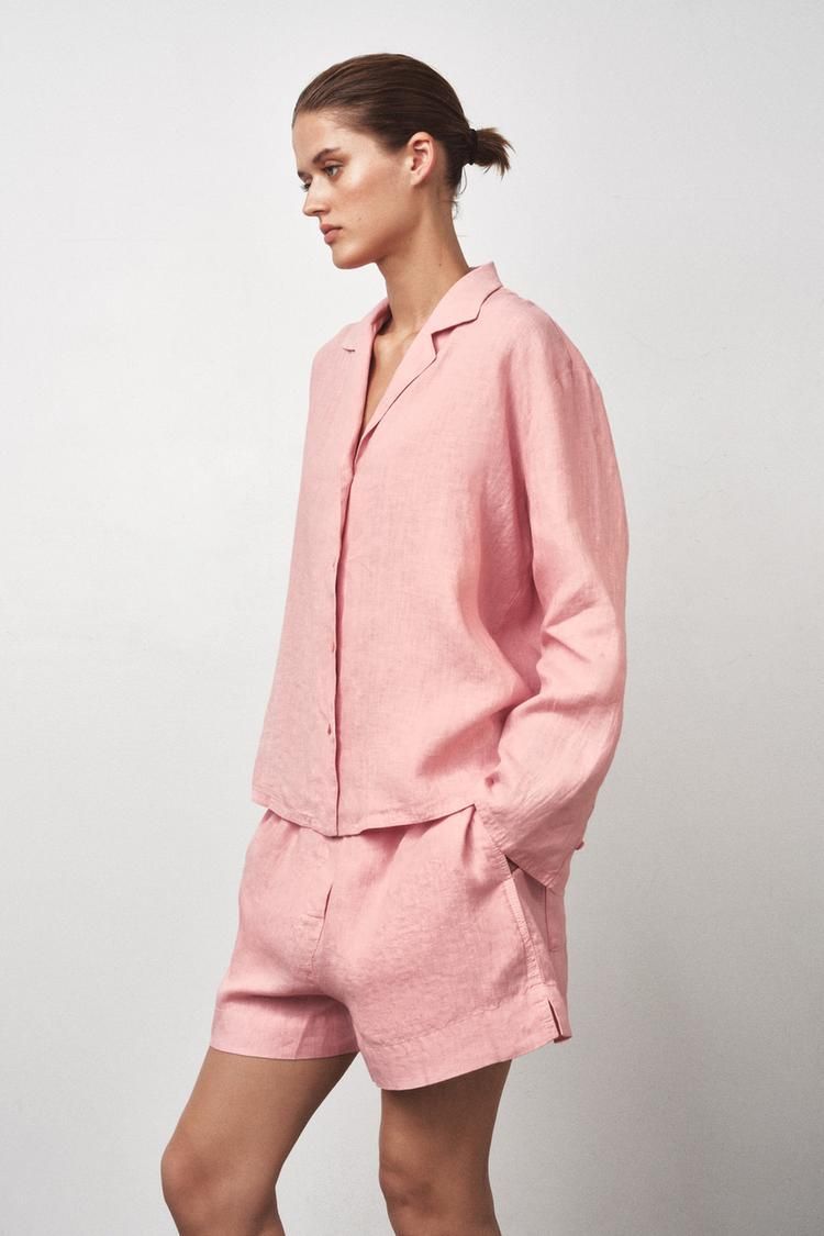 컬렉션 린넨 셔츠 ZW COLLECTION 100% LINEN SHIRT 455947749